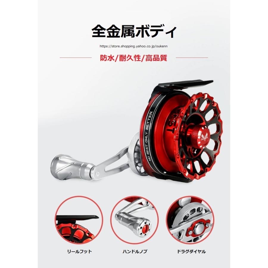 筏　リール　ハンドルカスタム品　左巻　カセ釣　　筏釣　ダンゴ釣　落とし込 筏リールハンドルカスタム品左巻カセ釣筏釣ダンゴ釣落とし込