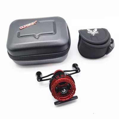 OURBEST タイコリール 海筏 イカダリール ゴールド&レッド右