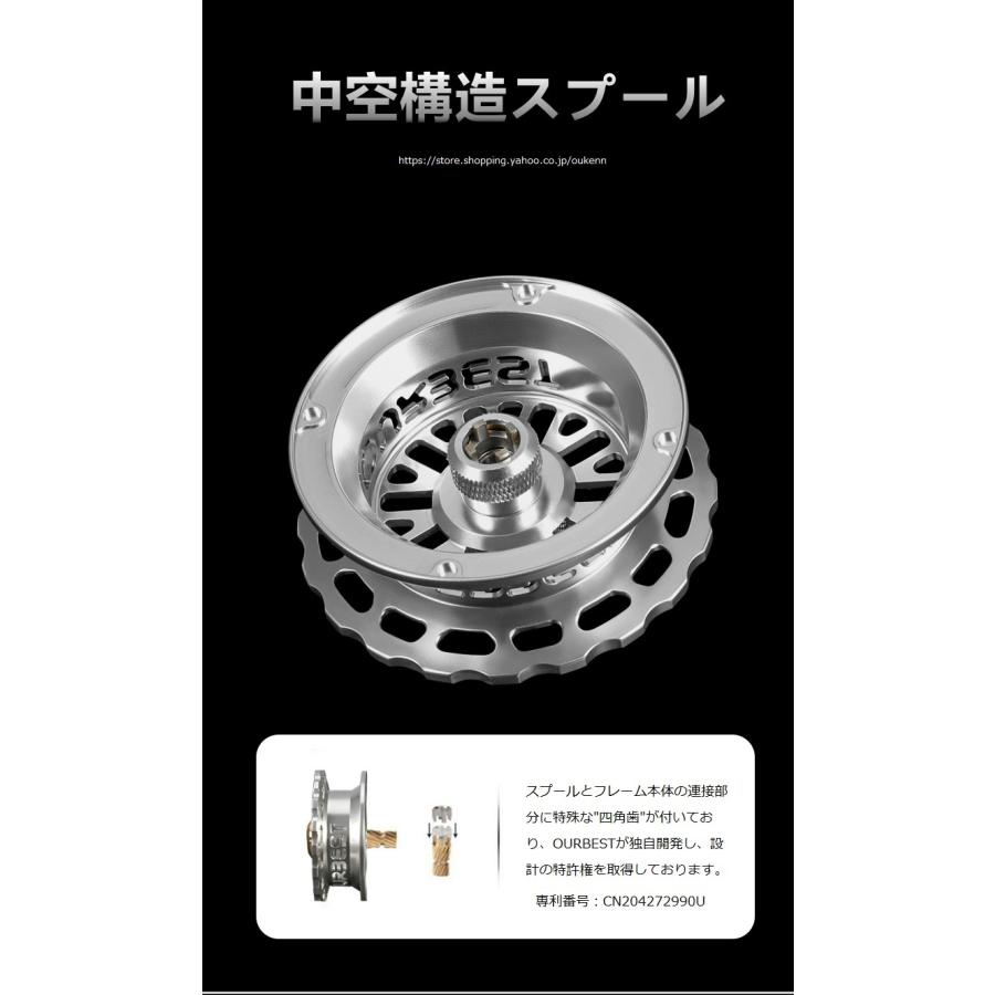 OURBEST タイコリール 金鯛 海筏 カセ釣り イカダリール ロングハンドル チヌ落とし込み ヘチ釣り ダンゴ釣り かかり釣り 軽量化 アウトドア用品｜oukenn｜03