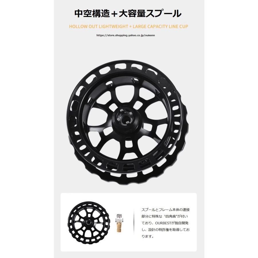 OURBEST タイコリール 黒鯛 海筏 カセ釣り イカダリール ロングハンドル チヌ落とし込み ヘチ釣り ダンゴ釣り かかり釣り 軽量化 アウトドア用品｜oukenn｜04