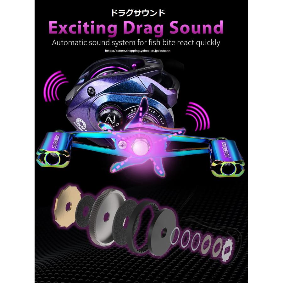 Proberos ベイトリール ハイギア比7.2：1 浅溝スプール 深溝