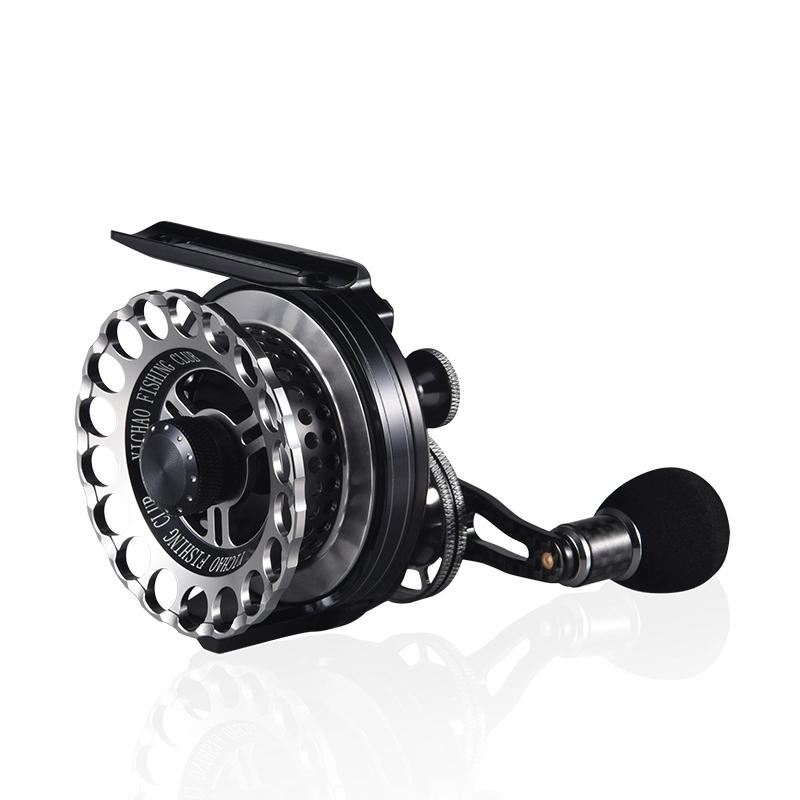 YICHAOタイコリール イカダリール 離合放線スイッチ機能 右ブラックシルバー YICHAO タイコリール カセ釣り イカダリール 離合放線スイッチ