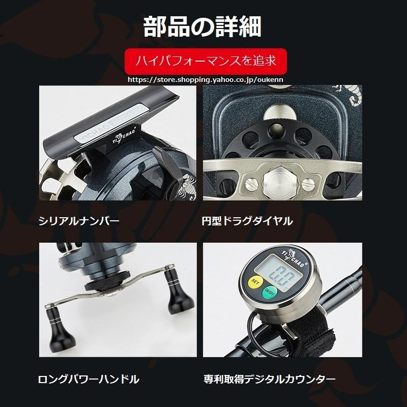 ＜格安＞　超美品２個セット　デジタルカウンター付リール ＆ 新品落しこみリール yichao-qb65-j.jpg