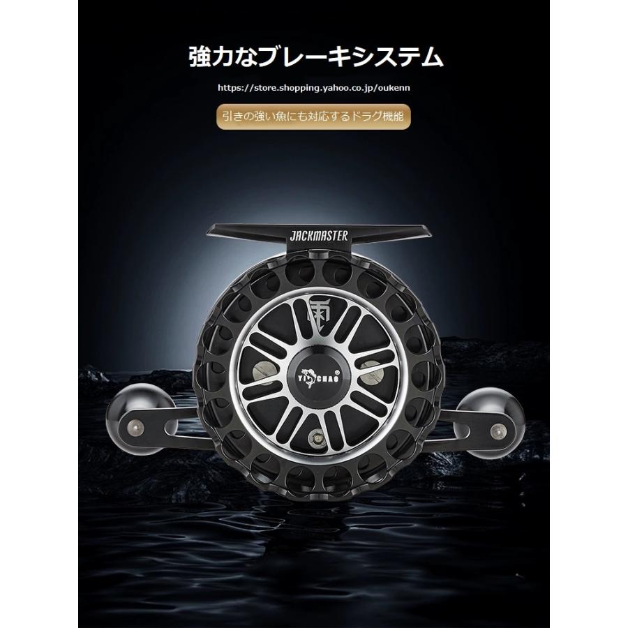 YICHAO タイコリール 怒斬 アルミ合金製 カセ釣り イカダリール 離合