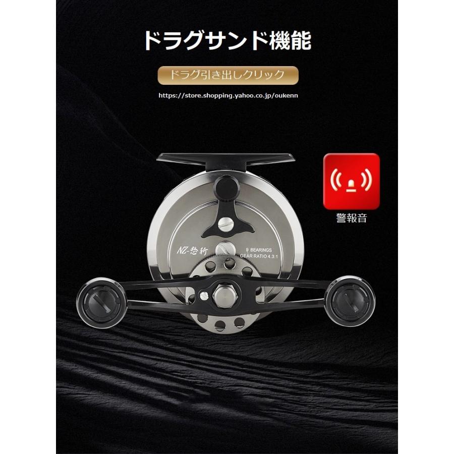 YICHAO タイコリール 怒斬 アルミ合金製 カセ釣り イカダリール 離合