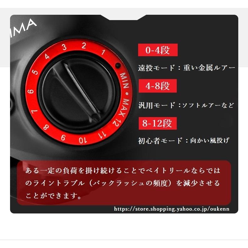 ベイトリール ハイギア比7.1：1 カーボン素材 ベイトフィネス アルミ