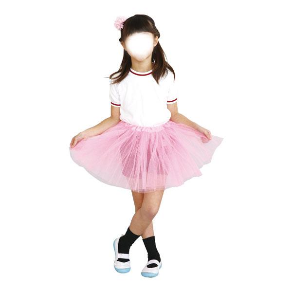 フリフリスカート 桃 チュチュ チュールスカート ピンク レース こども