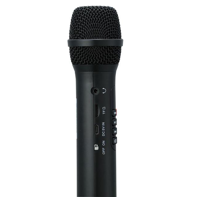 大音量 拡声器付マイク 充電式 スピーカー 有線接続可能 microSD対応