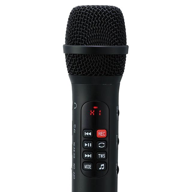 メルさん用 大音量 拡声器付マイク 充電式 スピーカー 有線接続可能 microSD対応