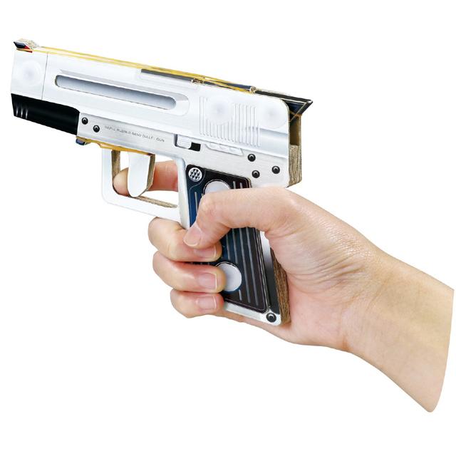 3連射 ハンドガン クラフトキット 工作キット ペーパークラフト 輪ゴム 手作り ハンドメイド ワークショップ アーテック 55868 |  | 01