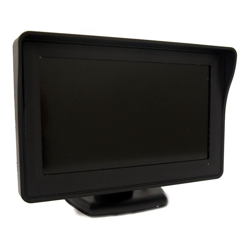 車載用 オンダッシュ TFT液晶モニター 4.3インチ バックカメラ用 12V対応 LEDバックライト 2系統の映像入力 バック自動切替可能 | 