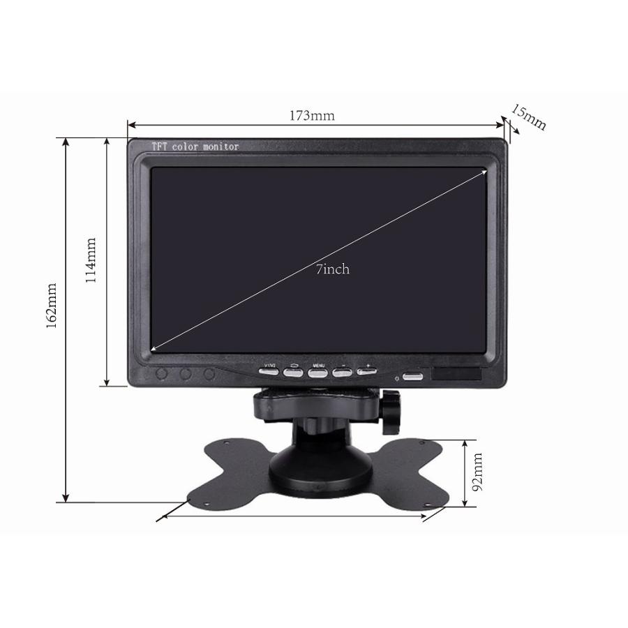車載用 7インチ モニター リモコン付 車 バックカメラ自動切換 映像反転機能 12Ｖ/24Ｖ対応 TFTオンダッシュ液晶モニター |  | 04