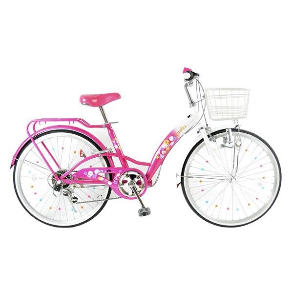 子供用自転車 キッズバイク 22インチ シマノ製6段ギア付 本体 95%完成車 女の子 EM226 送料無料 :em226:oupace - 通販 -  Yahoo!ショッピング