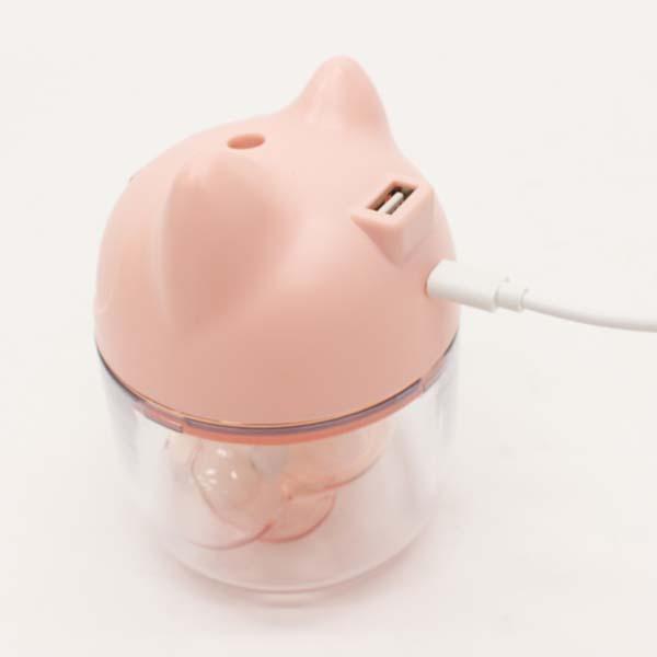 ネコの肉球型ミニLED加湿器 猫 可愛い ピンク HCED-CK｜oupace｜05