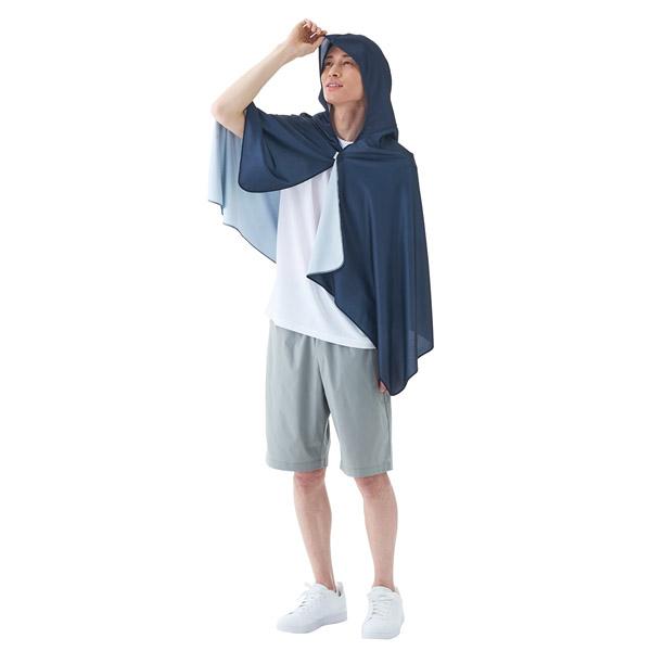 LOGOS クーラーポンチョ UVカット 接触冷感 グレー ネイビー | LOGOS | 11