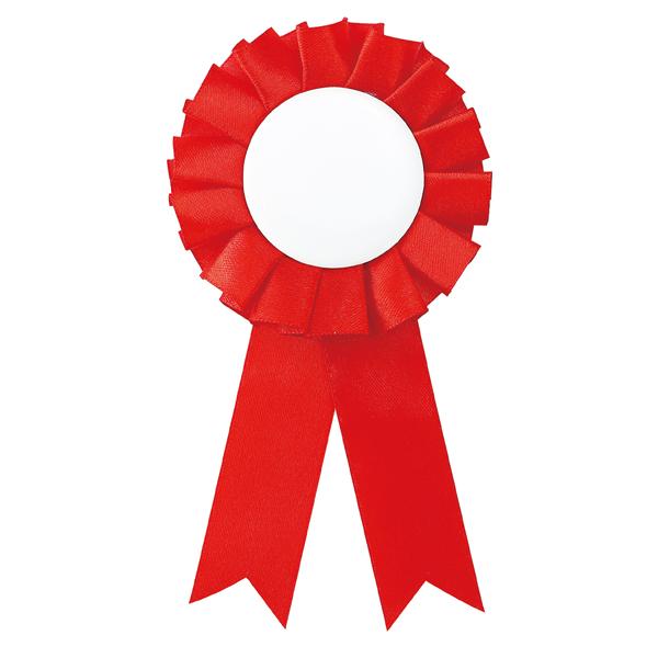 ロゼット 胸章 安全ピン付き プリーツ サテンリボンアーテック