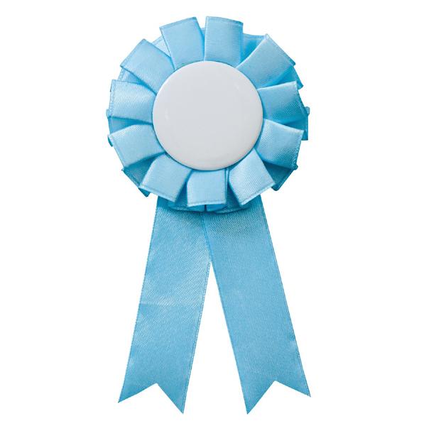 ロゼット 胸章 安全ピン付き プリーツ サテンリボンアーテック