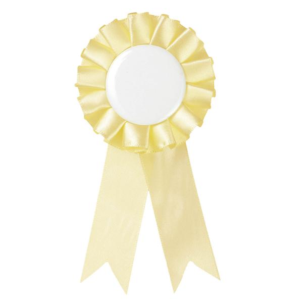 ロゼット 胸章 安全ピン付き プリーツ サテンリボンアーテック