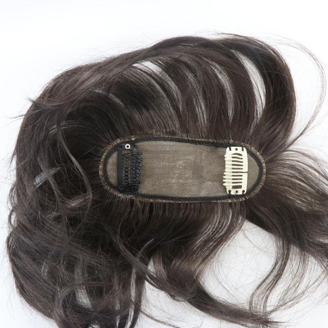 piera つむじ用 部分ヘアウィッグ ダークブラウン ボリューム