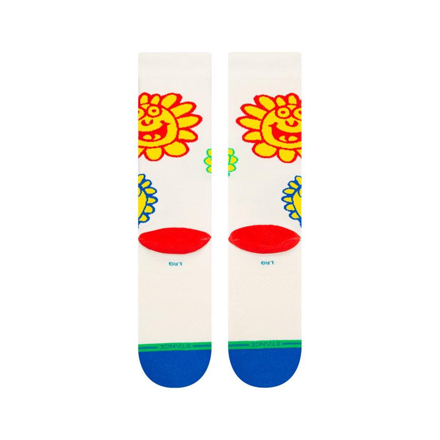 STANCE SOCKS スタンス ハイソックス 靴下 KEITH HARING キース・へリング HAPPY FIELDS コラボ ホワイト 白｜our-s｜03