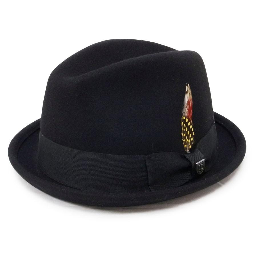 BRIXTON ブリクストン ハット 中折れ 帽子 GAIN FEDORA HAT BLACK 黒 ブラック｜our-s