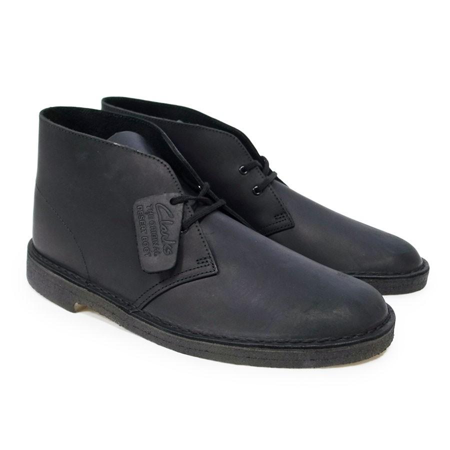 CLARKS クラークス デザートブーツ シューズ DESERT BOOT BLACK LEATHER ブラック 黒 ラストワン clarks-26103683 : Our.s - 通販 - Yahoo!ショッピング