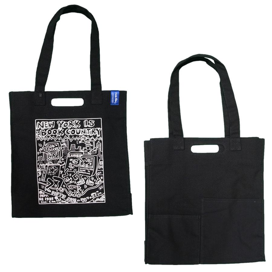 KEITH HARING キースヘリング トートバッグ ハンドバッグ 鞄 to-to tote デイバッグ ブックカントリー ホワイト 白 ブラック 黒｜our-s｜03