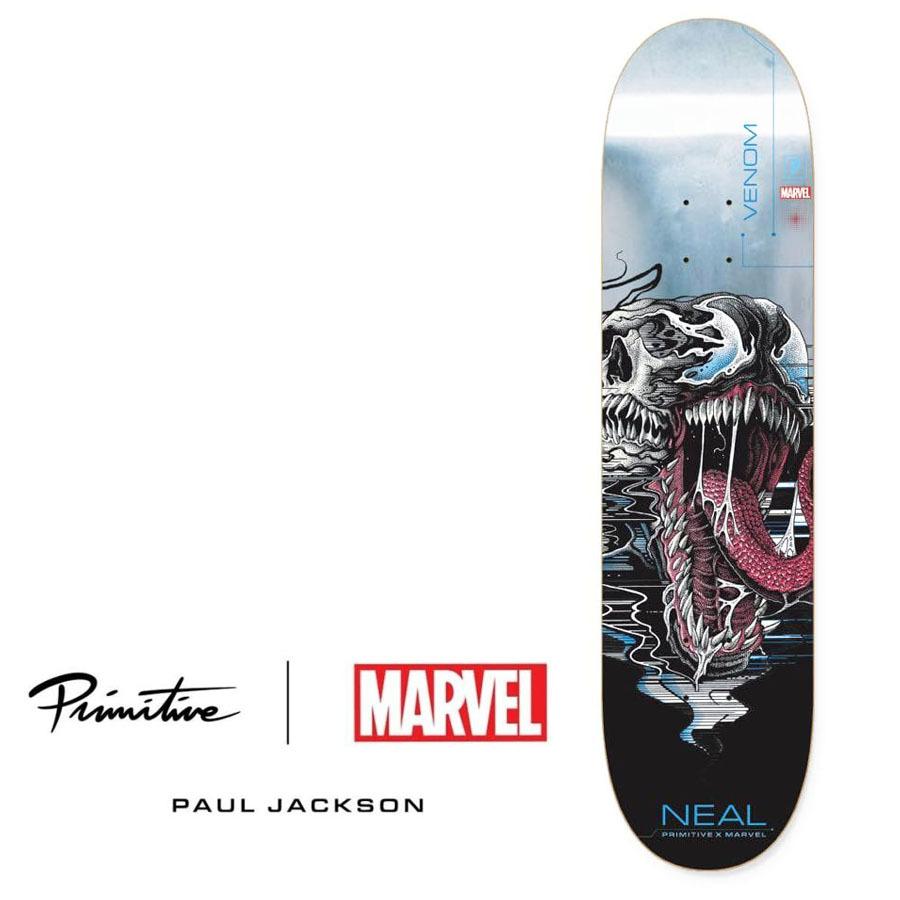 VENOM ヴェノム PRIMITIVE プリミティブ マーベル MARVEL x PJ NEAL スケートデッキ 8.125インチ｜our-s