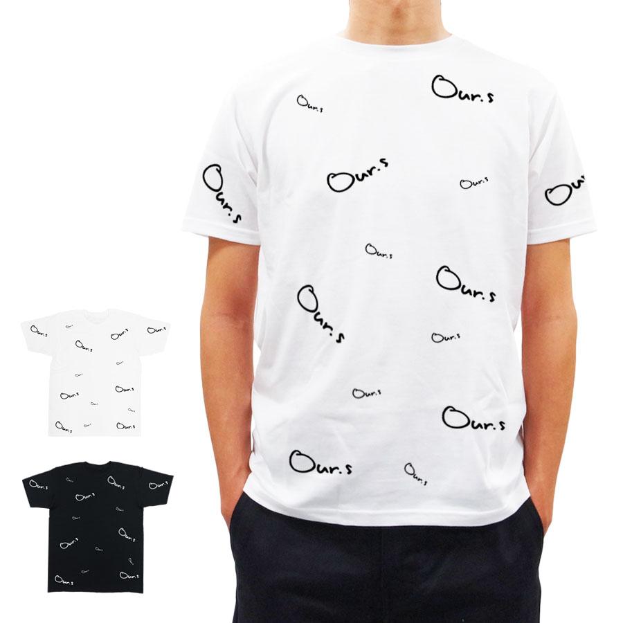 Tシャツ 洋服 半袖 メンズ レディース カットソー 総柄 ランダム 全体 