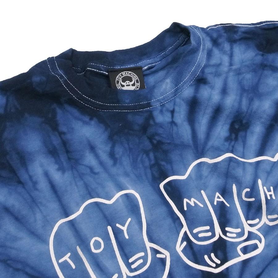 TOY MACHINE トイマシーン メンズ レディース ユニセックス Tシャツ カットソー トップス レッド 赤 ブルー 青 タイダイ FIST PRINT｜our-s｜04