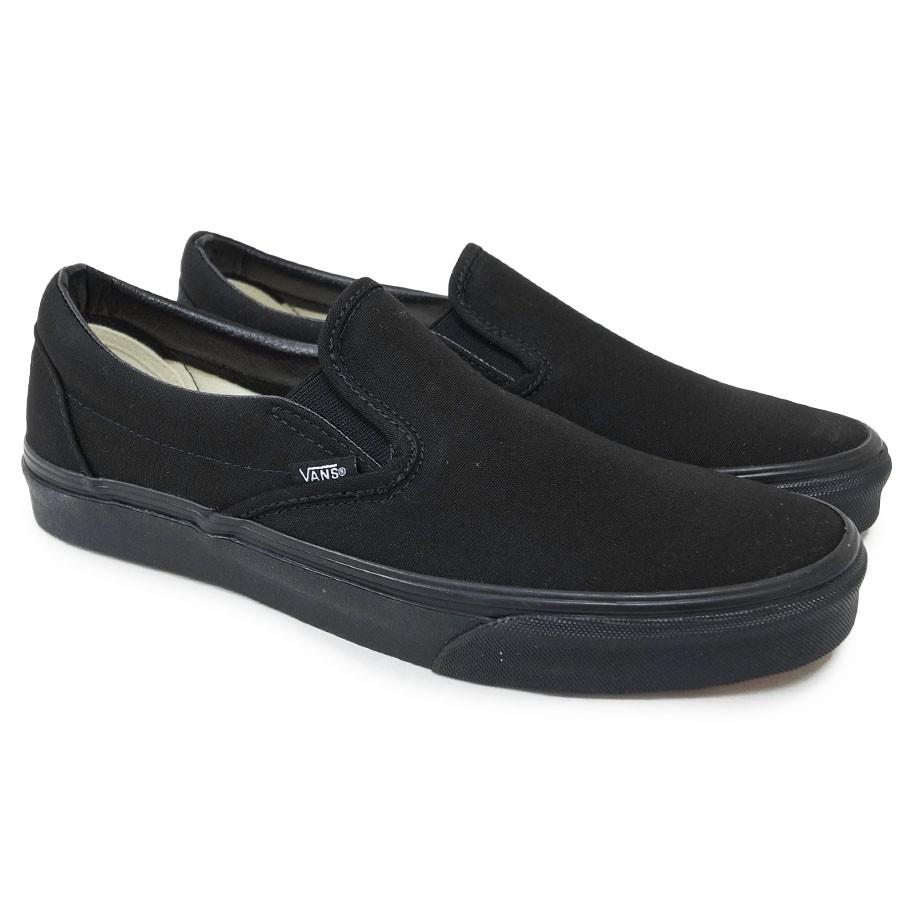 VANS スニーカー バンズ ヴァンズ シューズ スリッポン CLASSIC SLIP-ON BLACK BLACK ブラック 黒 :VANS