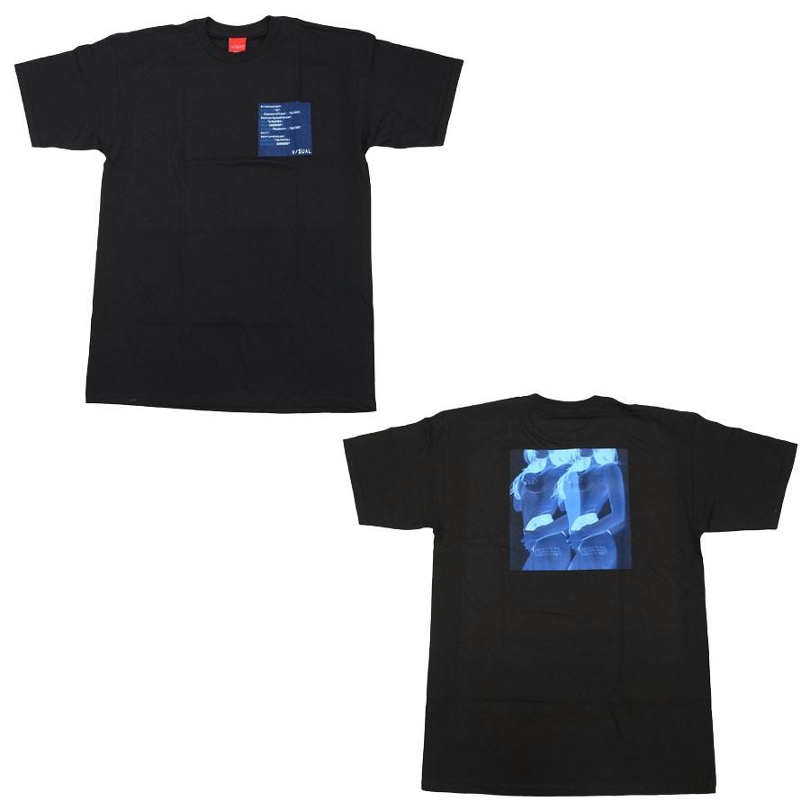 V/SUAL ヴィジュアル ビジュアル FUTURE TEE 2色 半袖Tシャツ カットソー トップス 黒 ブラック 白 ホワイト セール｜our-s｜03