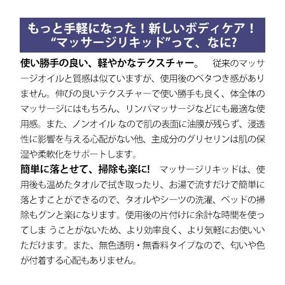 マッサージリキッド（無香料） 1リットル（1L/1000ml） 業務用サイズ |  | 01