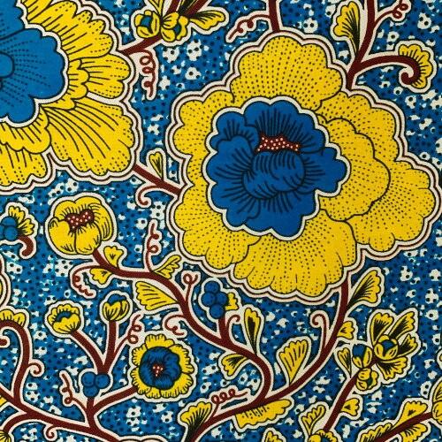 生地 ブロード アフリカンプリント アフリカ 布 50cm単位 花柄 ポピー ガーベラ お花 黄色 青 イエロー ブルー ハンドメイド カットクロス 手芸 材料 Ap Ap Ourense World Textiles 通販 Yahoo ショッピング