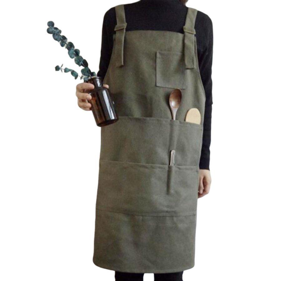 キャンバスエプロン ワークエプロン 作業エプロン おしゃれ 美容師 花屋 画家 庭師 ウェイター 料理 掃除 調節可能 フリーサイズ P 王様の店 通販 Yahoo ショッピング