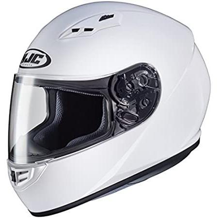 HJC Solid Adult CS-R3 Street Motorcycle Helmet - White/Medium