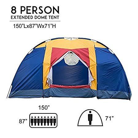 人気ブランド新作豊富 PRODUCT KARMAS Outdoor Portable with Tent Family Large Person 8 Setup Easy ドーム型テント