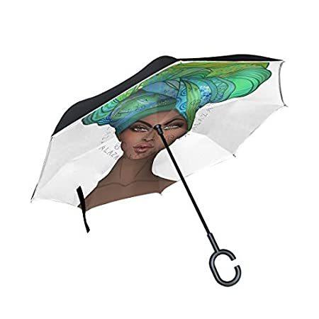 人気ブランド 防風傘 かわいい女の子 アフリカ系アメリカ人 逆折り傘 二層 逆さ傘 Suabo 海外より手に入りにくい人気の商品をお届けいたします 車 C型ハンドル付き 屋外用 雨 ラウンド用品 アクセサリー