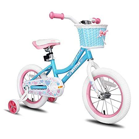 Sale 送料無料 Joystar Vintage 12 14 16 18 Inch Kids Bike With Basket Training Wheels For 2 9 Years Old Girls Boys Green Beige Pink 在庫残りわずか Kaizenhealthgroup Com