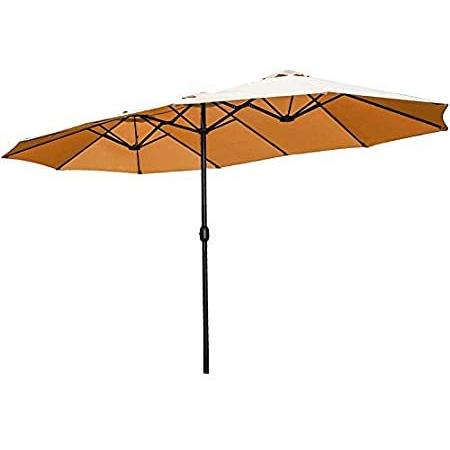 超話題新作 HOME LOKATSE Double-Sided Alu Garden Feet 15 Umbrella, Outdoor Patio Market 日よけ、サンシェード