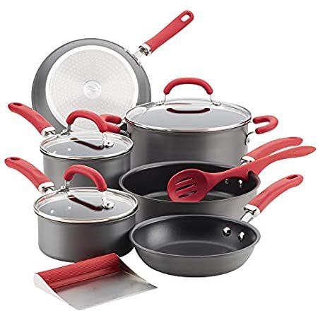 Rachael Ray Create Delicious Hard Anodized Nonstick Cookware Pots and Pans キッチンツールセット