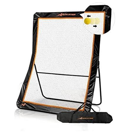 ACELETIQS 5x7フィート ラクロスリバウンダー 練習用ネットスクリーン ピッチバック スローバック バウンスバックトレーニングウォール 裏庭