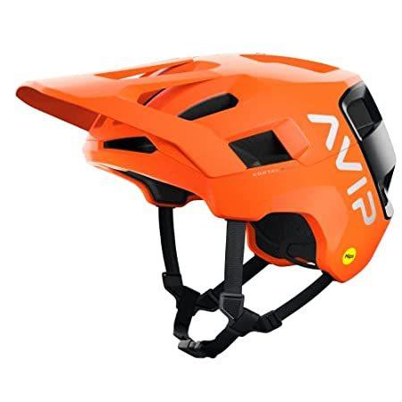 black and orange bike helmet