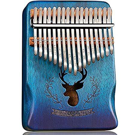 定番のお歳暮＆冬ギフト Pattern Deer Mahogany Premium Piano Thumb Key 17 Kalimba Finger Handh Piano その他鍵盤楽器