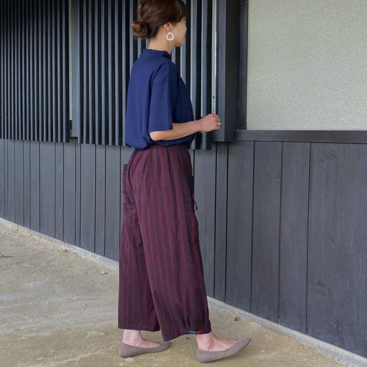 久留米絣パンツ】ミセス40代50代60代70代レディース綿100