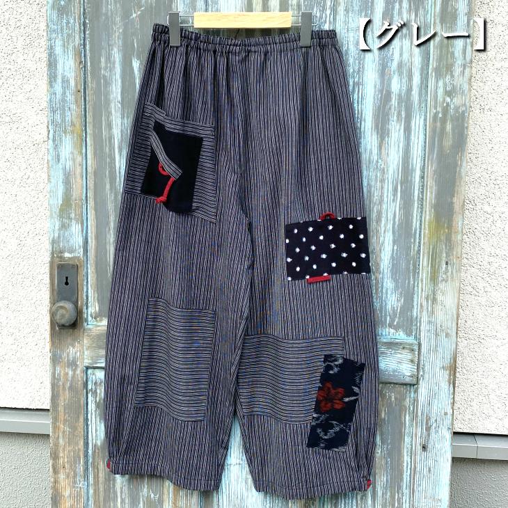 久留米絣パンツ】ミセス40代50代60代70代レディース綿100