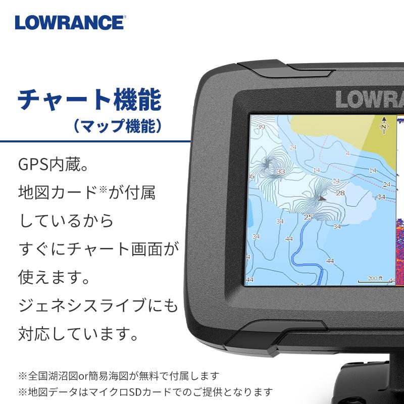ローランス 魚群探知機 Lowrance Hook Reveal 5インチ GPSプロッター