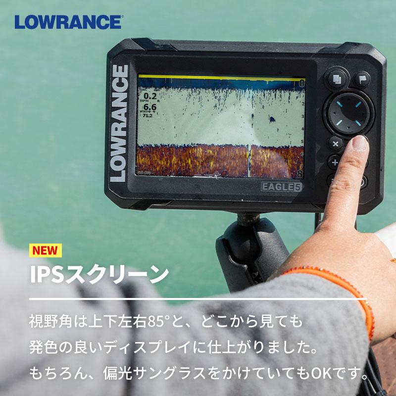 地図カード付属！GPS魚群探知機　ローランス　LOWRANCE　Elite-4 HDIL-I！振動子付き！日本語版正規品魚探！ ローランス 魚群探知機 Lowrance EAGLE 5インチ GPSプロッター魚探