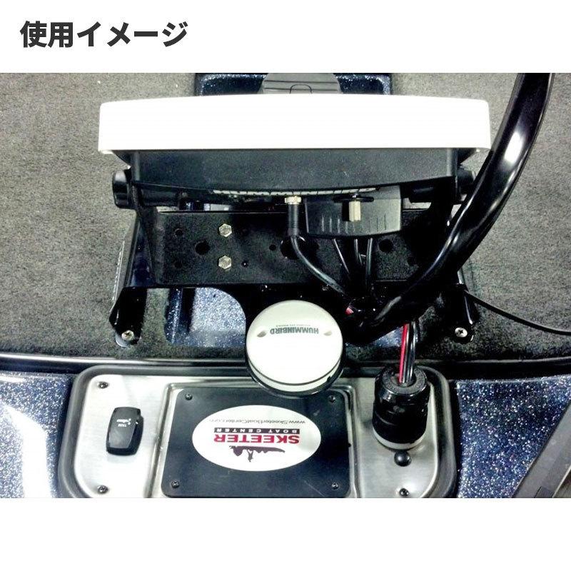 Dek-It 魚探マウント シングル 22.5度角 アルミ製 GPSアンテナ取付可