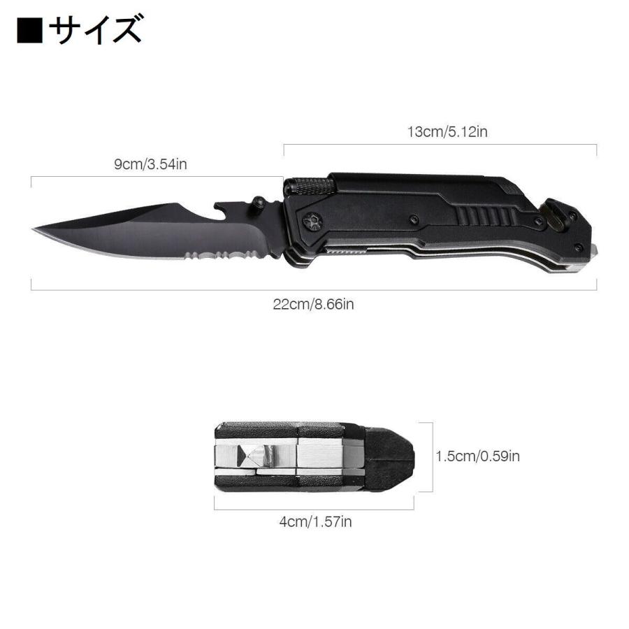 サバイバルナイフ 多機能 アウトドア Ledライト かっこいい C0123 アウトドアショップ アートライズ 通販 Yahoo ショッピング